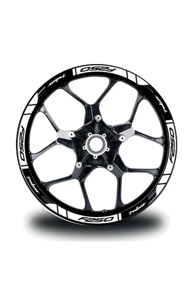 Ftmoto  Bajaj F250 Jant Sticker Baskılı Beyaz Etiket Modeli