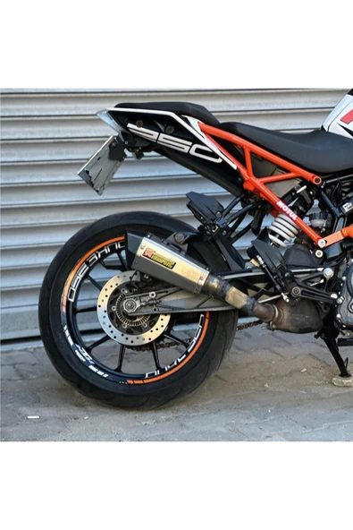 Ftmoto  KTM DUKE 125/250/390 Motosiklet Jant Sticker Etiket Modeli İç & Dış Set Turuncu - 2