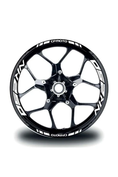 Ftmoto  CFMOTO NK250 Jant Sticker İç & Dış Takım Etiket Modeli Gri - Beyaz