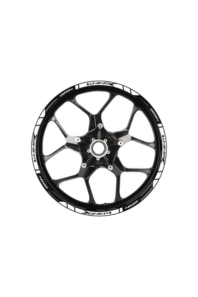Ftmoto  Bajaj Dominar 400 Baskılı Jant Dışı Şerit Motosiklet Sticker Etiket Modeli Beyaz