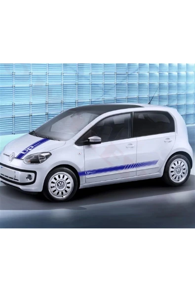 Ftmoto  Volkswagen Upsport Kaput Ve Yan Kapı Düz Şerit Sticker Etiket Modeli