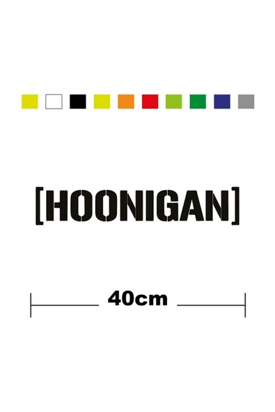 Ftmoto  Hoonigan Sponsor Marka Tek Renk Sticker Etiket