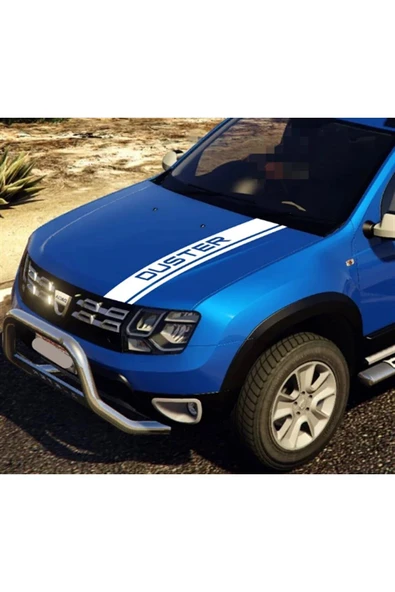 Ftmoto  Renault Dacia Duster Ön Kaput Şerit Sticker Etiket Modeli