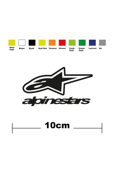 Ftmoto  Alpinestars Sponsor Marka Tek Renk Sticker Etiket