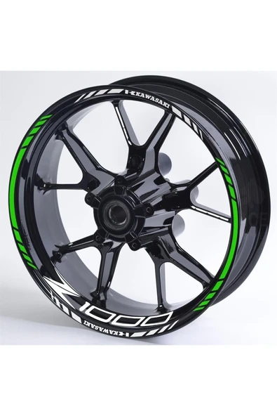 Ftmoto  Kawasaki Z1000 İç Dış Jant Sticker Tasarım
