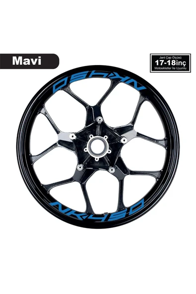 Ftmoto  Mavi CFMOTO 450NK Yazılı 8 Li Jant İçi Yazı Sticker