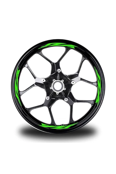 Ftmoto  Neon Sarı Yamaha Takım Jant Sticker Etiket