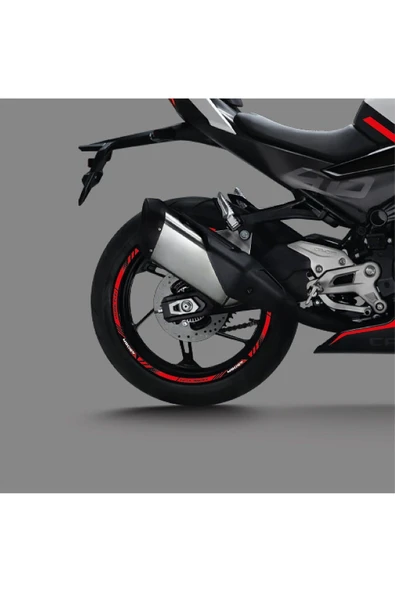 Ftmoto  CFMOTO 450SR Sticker Jant Dışı Şerit Baskılı Kırmızı
