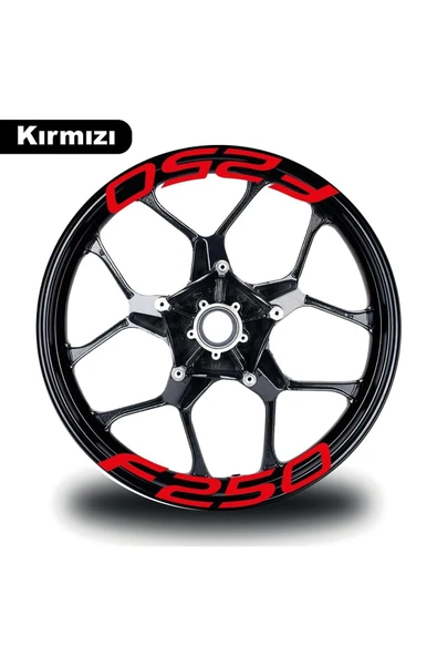 Ftmoto  Bajaj F250 Jant İçi Yazı Sticker Modeli Kırmızı