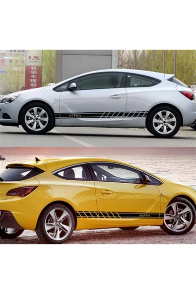 Ftmoto  Opel Astra Yan Kapı Yazılı Sticker Etiket Modeli