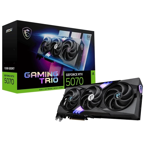 MSI GeForce RTX 5070 Gaming Trio OC 12GB DLSS 4 192 Bit GDRR7 Ekran Kartı