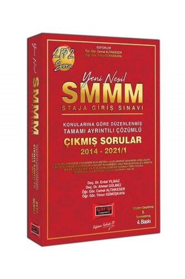 Yargı Yayınları SMMM Staja Giriş Sınavı Konularına Göre Düzenlenmiş Çözümlü Çıkmış Sorular