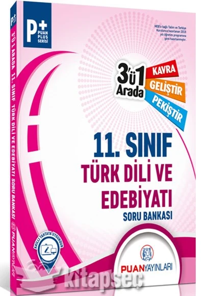 11. Sınıf Türk Dili ve Edebiyatı 3`ü 1 Arada Soru Bankası Puan Yayınları