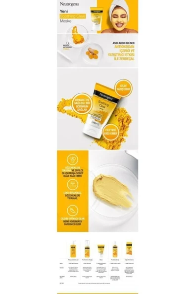 Neutrogena Soothing Clear Zerdeçallı Yüz Maskesi - Resim 5