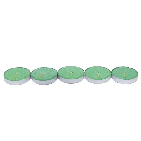 Tea Lights Yeşil Mum 5 li 1 Paket - 5