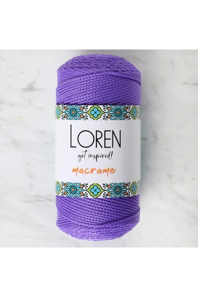 KUZGUN ONLİNE SHOP Loren Macrame Mor El Örgü İpi - RM 0141 - 34346