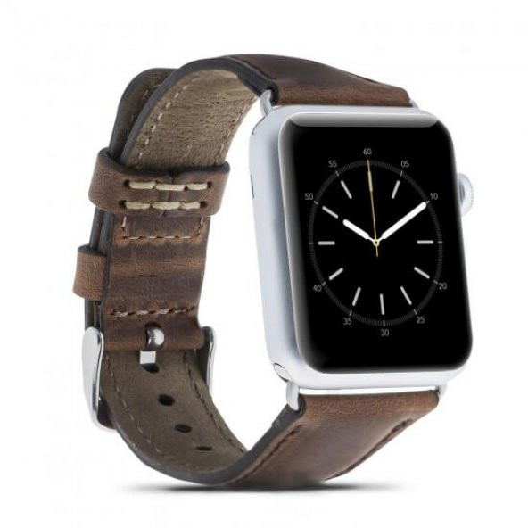 Bouletta Apple Watch Uyumlu Deri Kordon 42-44-45mm G2 Kahverengi