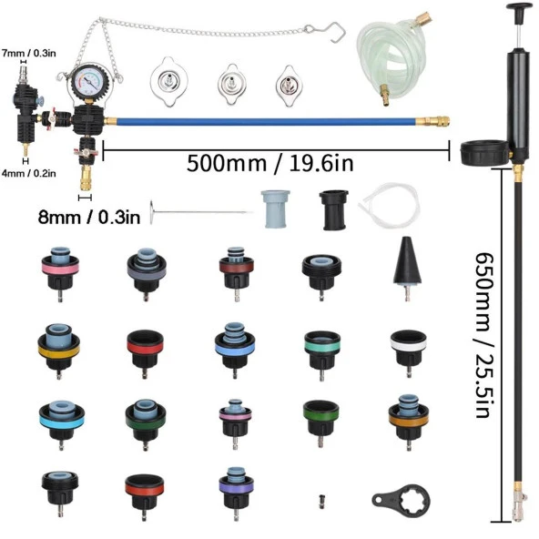 Nt Tools Radayatör ve Soğutma Sistemi Basınç Test Cihazı NTH1040 (28 PARÇA) - Resim 5