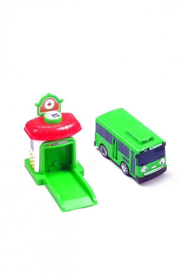 4 Lü Set Tayo Otobüs Ve Garaj Seti Tayo Oyuncakları Tayo Otobüs Garajı - 4