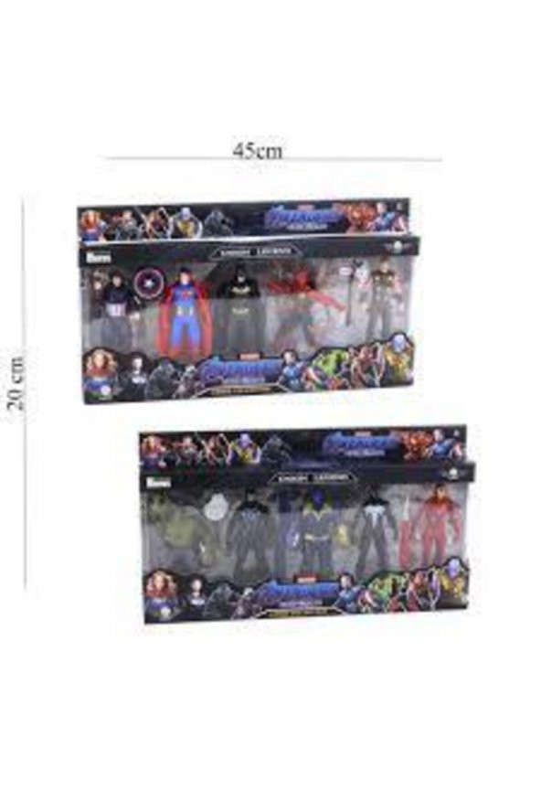 Kutulu Işıklı 15 Cm 10 LU Avengers Seti 10 KAREKTER