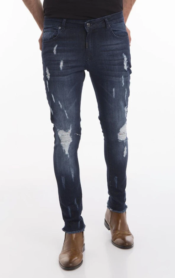 Dizi Sökük Erkek Kot Pantolon - 2