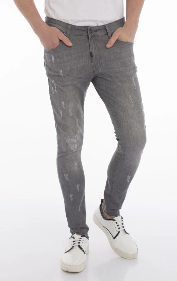 Dizi Sökük Erkek Kot Pantolon - 6