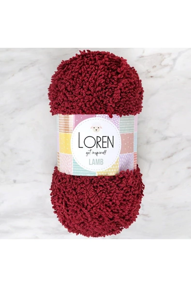 KUZGUN ONLİNE SHOP Loren Lamb Mürdüm El Örgü İpi - R014