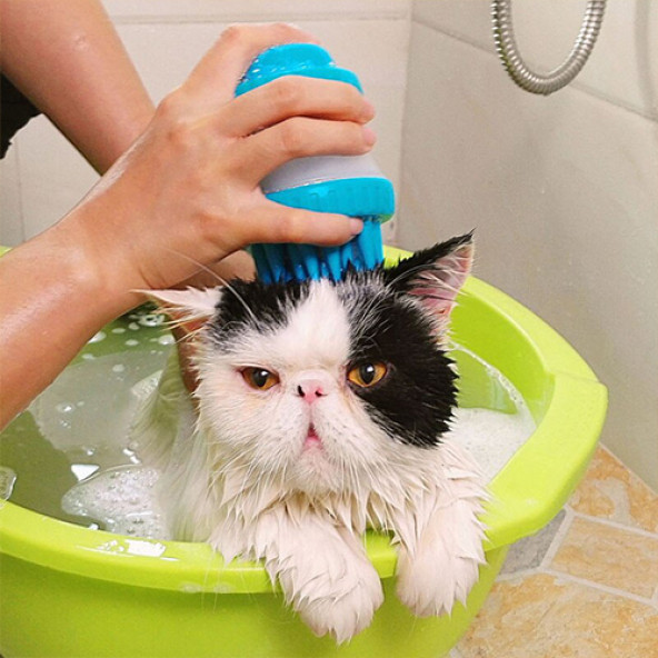 Gentle Sılıcone Pet Banyo Fırçası Masaj Pedi TE44523