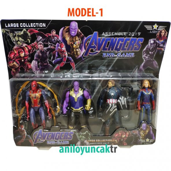 Avengers Yenilmezler Oyuncak Süper Kahramanlar 4 Lü Set