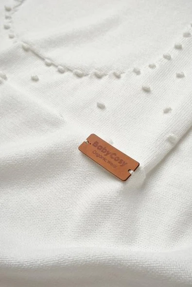 Bebek Triko Battaniye 85*85cm %100 Organik Pamuk - Yenidoğan Serisi - Csy8131 - 5