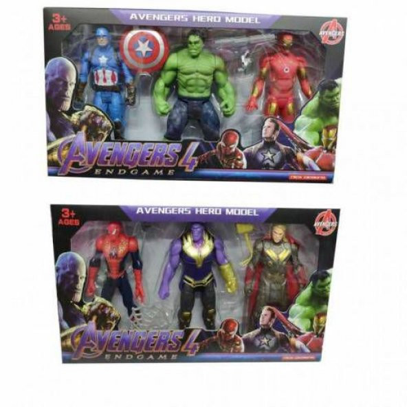 Yenilmezler Oyuncak Set Thanos Thor Ironman Hulk  6 karekter - AYNI GÜN KARGO