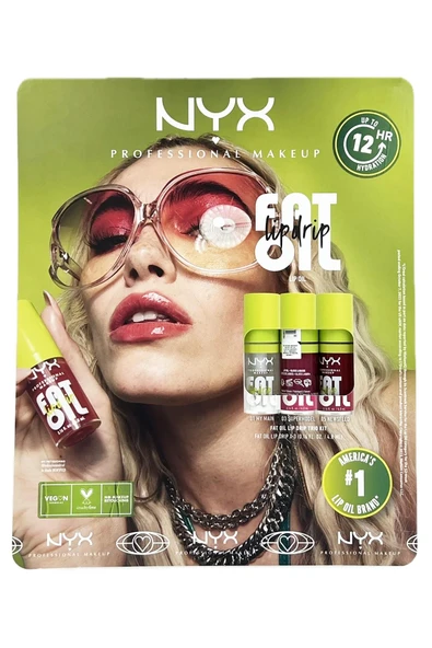 NYX Fat Oil Lip Drip Nemlendirici Dudak Yağı Set 3x4.8ML - 2
