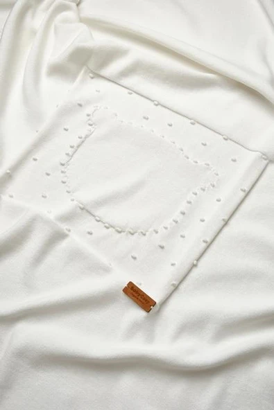 Bebek Triko Battaniye 85*85cm %100 Organik Pamuk - Yenidoğan Serisi - Csy8131 - 4