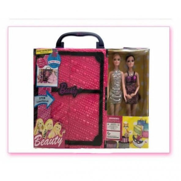 BARBİE GARDOLAP ELBİSE KIYAFET DOLABI BARBİE SET - 6
