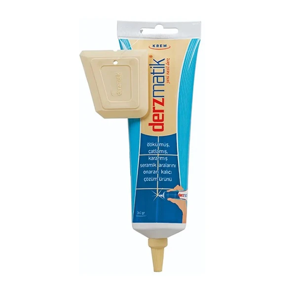 Krem Derz Dolgusu - Lavabo Küvet Fayans Seramik Derzi Kalemi 360gr Suya Dayanıklı Spatula Hediyeli