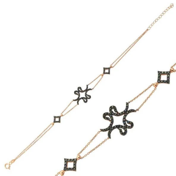 Gümüş Rose Dört Vavlı Bayan Bileklik ürün görseli