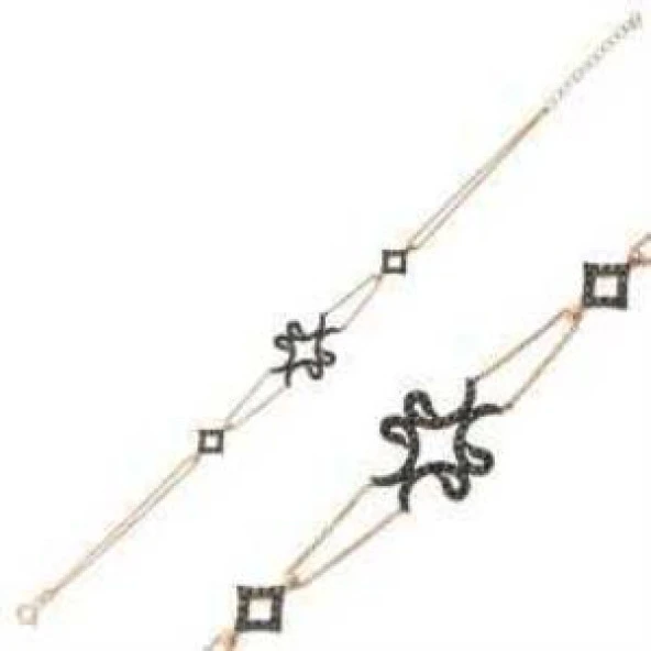 Gümüş Rose Dört Vavlı Bayan Bileklik - Resim 2