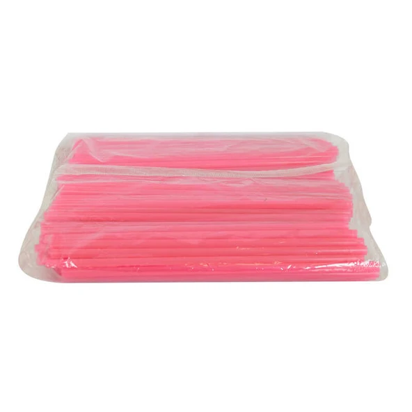 Körüksüz Pipet Ayran Kola Meşrubat Pipeti 19 Cm Kırmızı 150 Adet Paket - 3