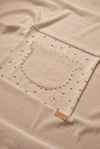 Bebek Triko Battaniye 85 x 85 cm %100 Organik Pamuk - Yenidoğan Serisi - CSY8132 - 4