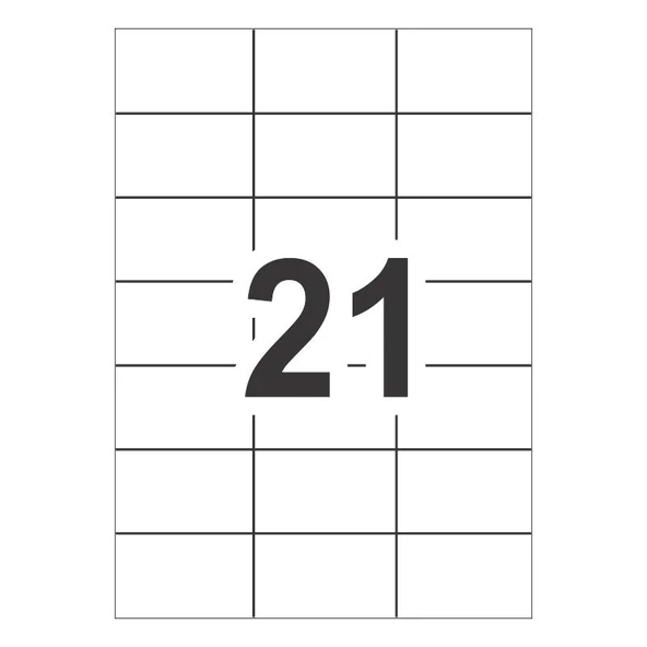 Herboy HB-1124 Beyaz Lazer Etiket A4, 70mm x 42,43mm - 2