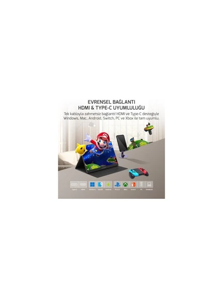 Ezcool Lite E15 15.6" 4 ms Full HD IPS 60 Hz Taşınabilir Monitör - 4