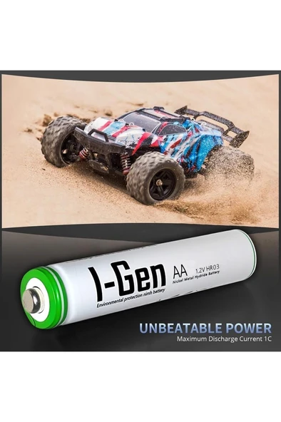 I-Gen B108 8 Adet AA 2700 mAh Şarj Edilebilir Kalem Pil 1.2V Ni-MH Şarjlı Pil - 3