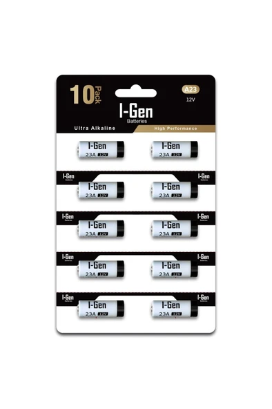 I-Gen 23A Pil 10'lu Paket 12V MN21 PİL (A23 / 23A / V23GA / LRV08 / 8LR932)