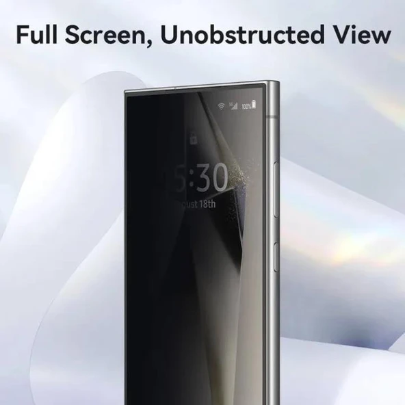 Samsung Galaxy S25 Ultra (6.9) Uyumlu Hayalet Kırılmaz Cam Tam Kaplayan Ekran Koruyucu - 7