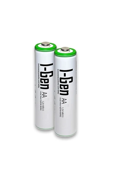 I-Gen B138 2 Adet AA 2700 mAh Şarj Edilebilir Kalem Pil 1.2V Ni-MH Şarjlı Pil - 6
