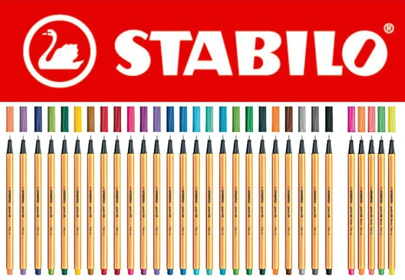 Stabilo Keçe Uçlu İnce Kalem 88 Point 0.4 MM Elma Yeşii 88/33 - 4