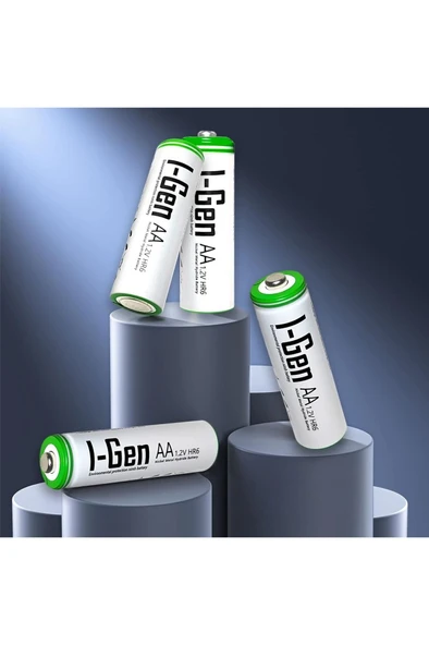 I-Gen B108 8 Adet AA 2700 mAh Şarj Edilebilir Kalem Pil 1.2V Ni-MH Şarjlı Pil - 4
