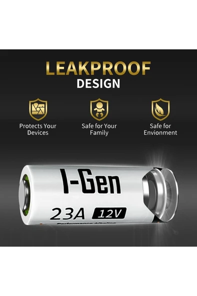 I-Gen 23A Pil 10'lu Paket 12V MN21 PİL (A23 / 23A / V23GA / LRV08 / 8LR932) - 2