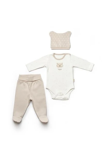 Bebek Keseli 4'lü Takım Set %100 Organik Pamuk - Yenidoğan Serisi - CSY8134 - 6