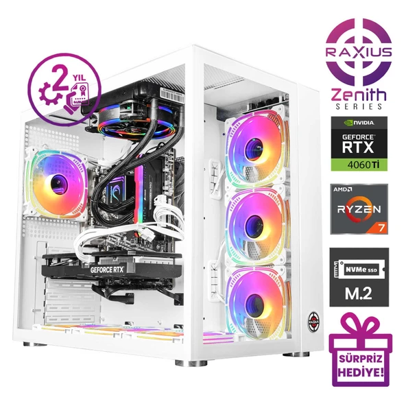 RaXius Zenith Z2 R7 4060Ti-77A009 Ryzen7 7700 16GB 512SSD RTX4060Ti 8 GB W11P Gaming Masaüstü Bilgisayar - 2